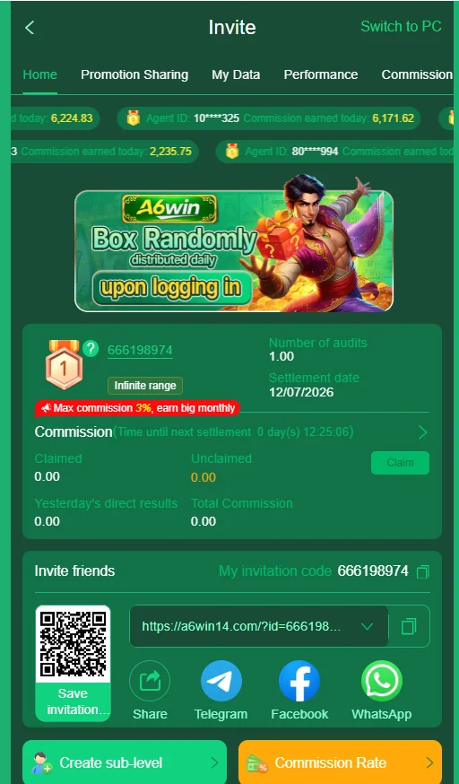 A6win Game App